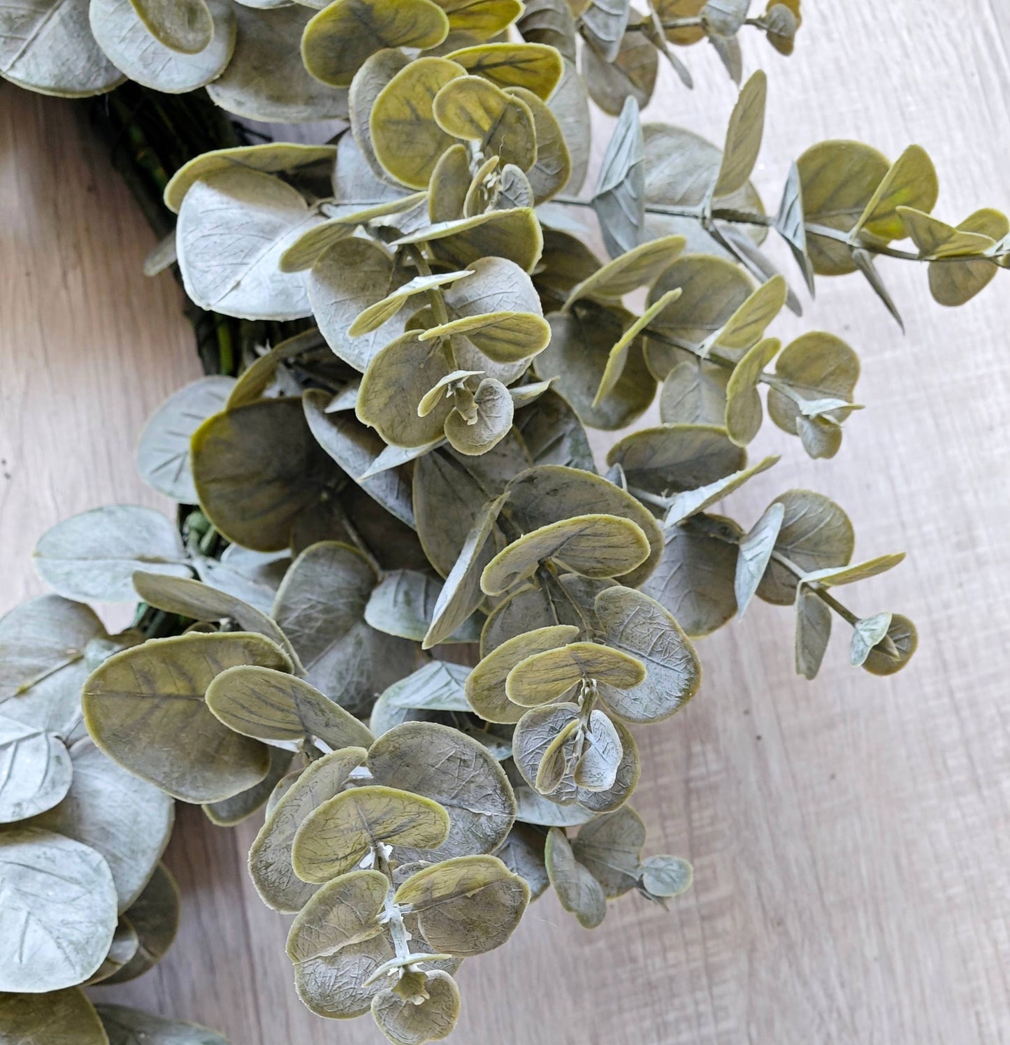 22" Eucalyptus Wreath Matte Green