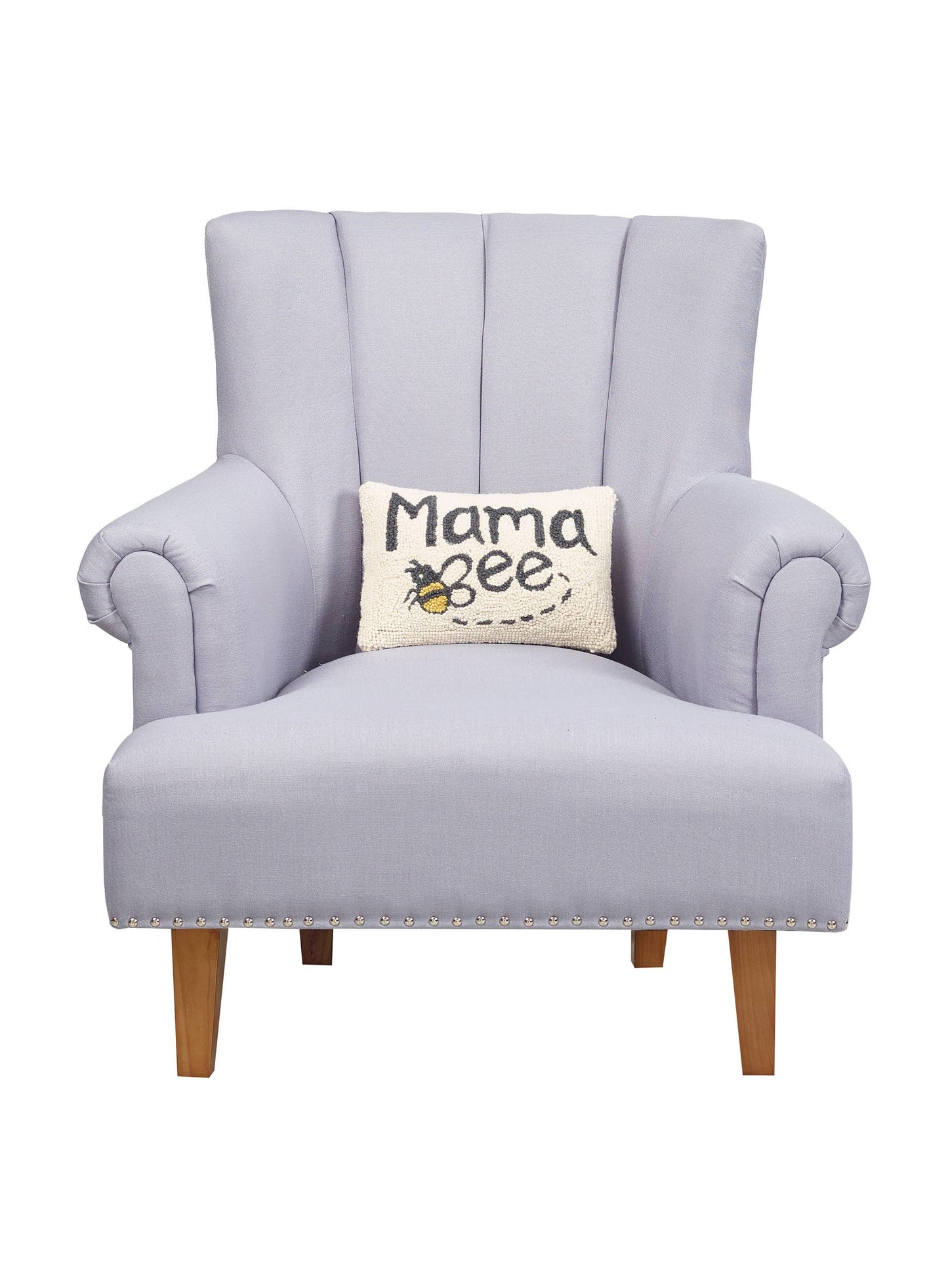 Mama Bee Hooked Wool Pillow