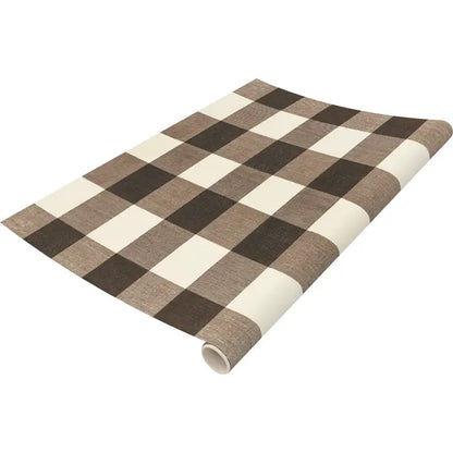 Brown Buffalo Check Paper Table Runner