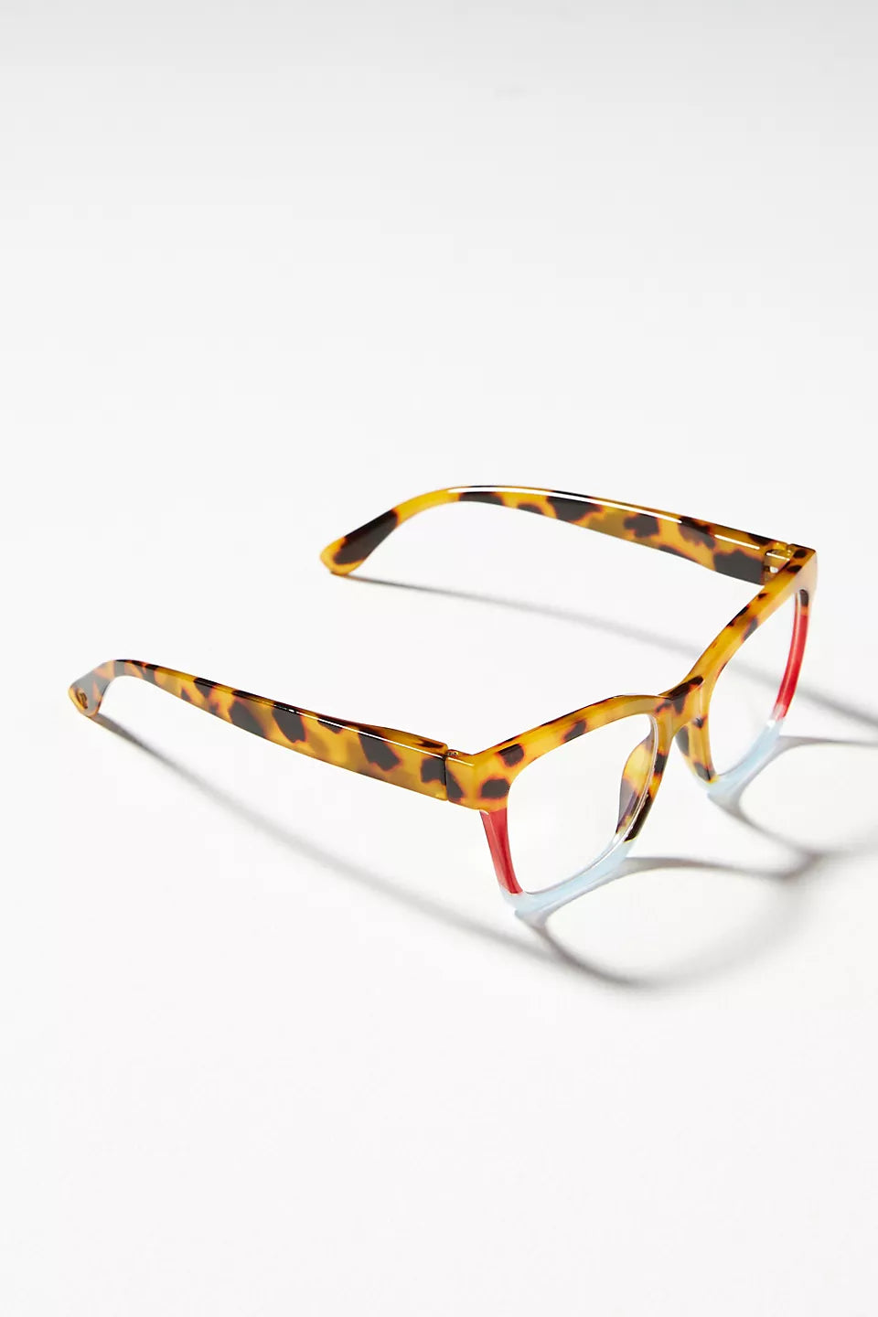 Birdie Tokyo Tortoise Colorblock Blue Light Reader Glasses by Peepers