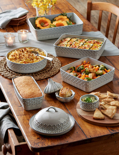 Bistro Square Baker - White Stoneware Everyday