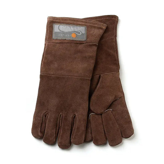 Outset Brown Leather Grill Gloves - Set of 2