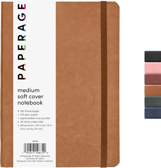 Paperage Medium Softcover Lined Notebook