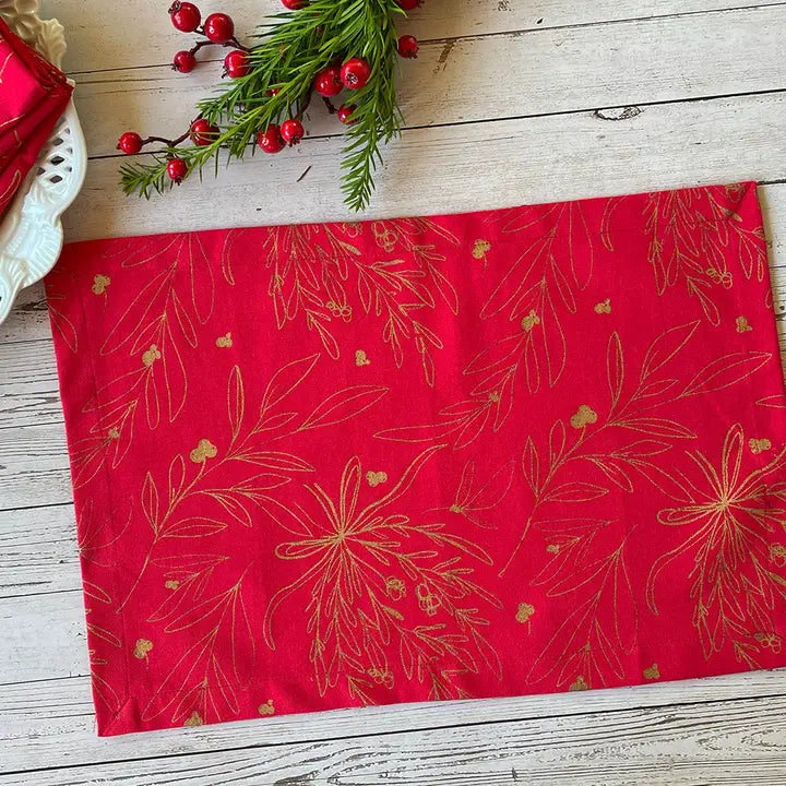 Glitter Mistletoe Placemats