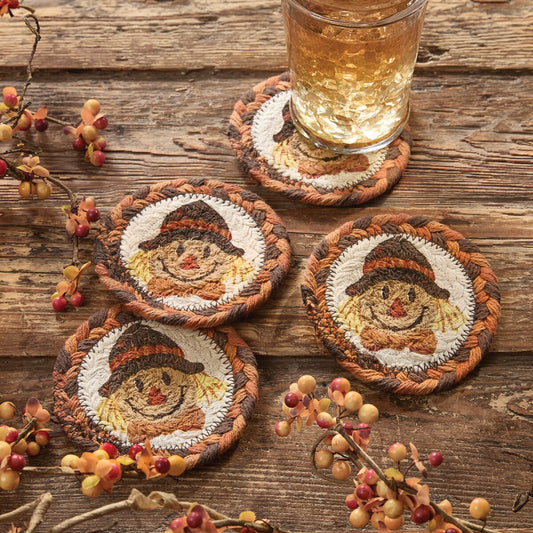 Scarecrow Printed Coasters - Set of 4