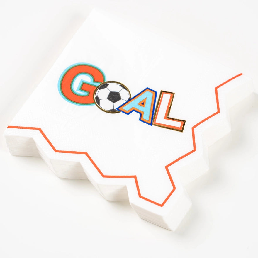 Soccer Goal Beverage Napkins