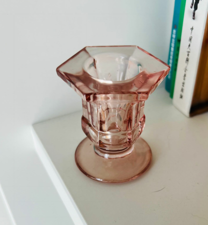 Glass Candlestick Taper Candle Holders