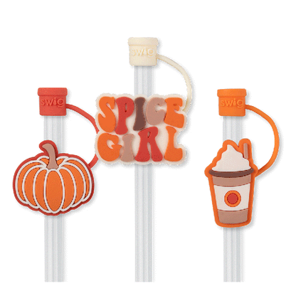 Pumpkin Spice Girl Straw Topper Set