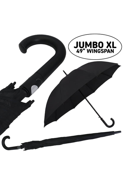 Black Umbrella - Extra Wide 8-Panel