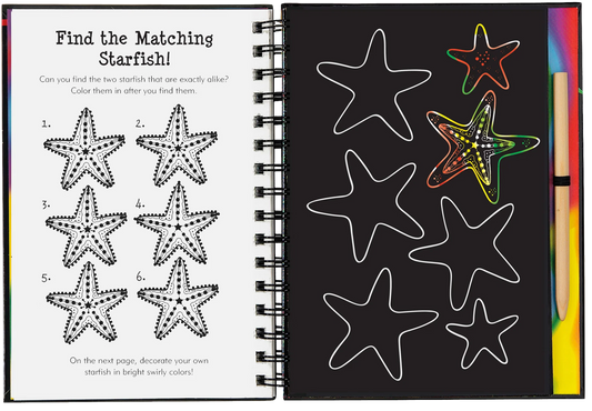 Games and Puzzles: Ocean World Scratch and Sketch