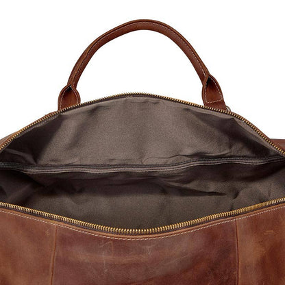 Cole Wheeler Leather Weekender Bag