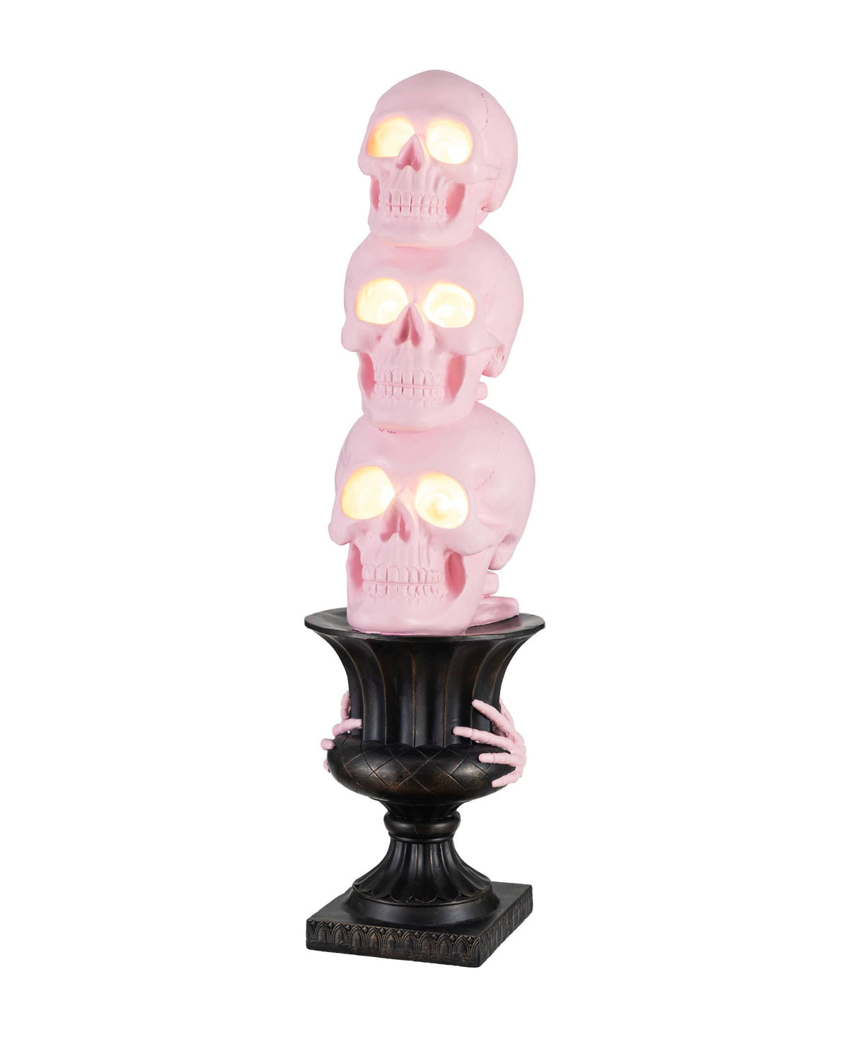 Pink LED Skeleton Topiary Halloween Porch Decor