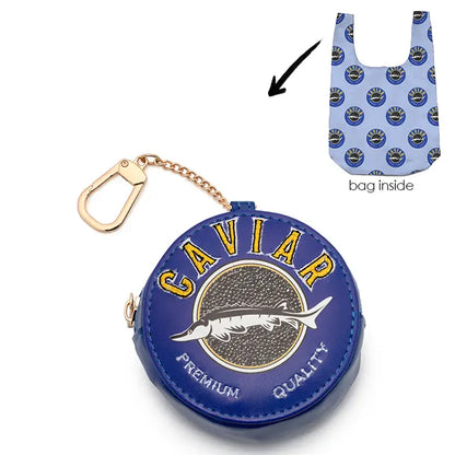 "Caviar" Tin 2-in-1 Bag Charm & Reusable Shopping Bag