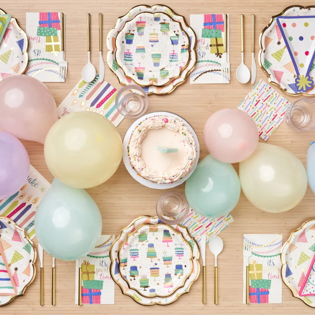 Birthday Party Candles Paper Dinner Plate