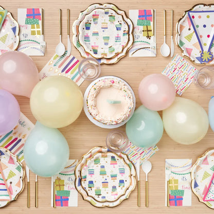 Birthday Party Candles Paper Dinner Plate