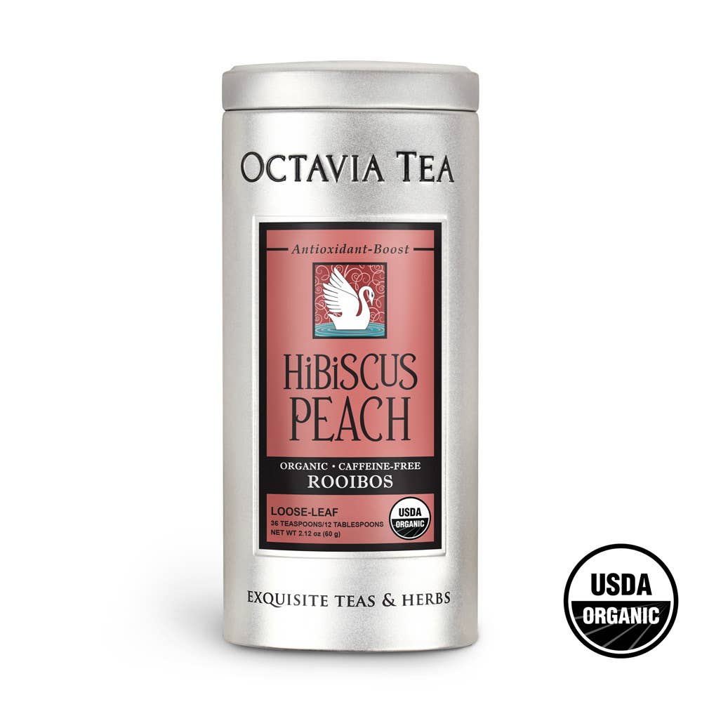 Hibiscus Peach Octavia Caffeine-Free Herbal Organic Tea