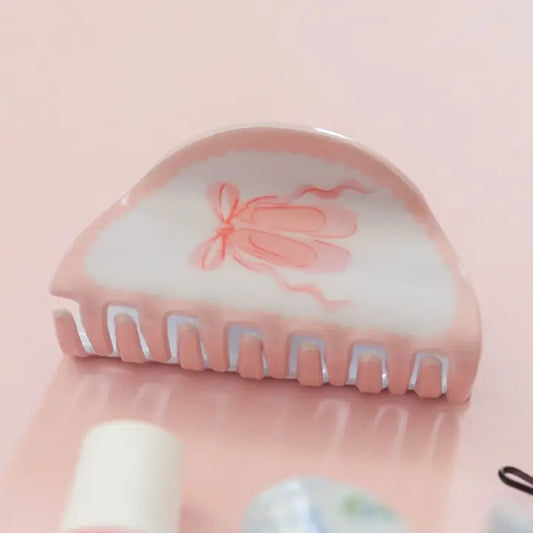 Pink Ballet Slippers Claw Hair Clip