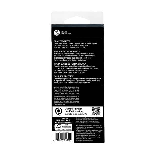Tweezerman Slant Tweezer - Platinum Silver