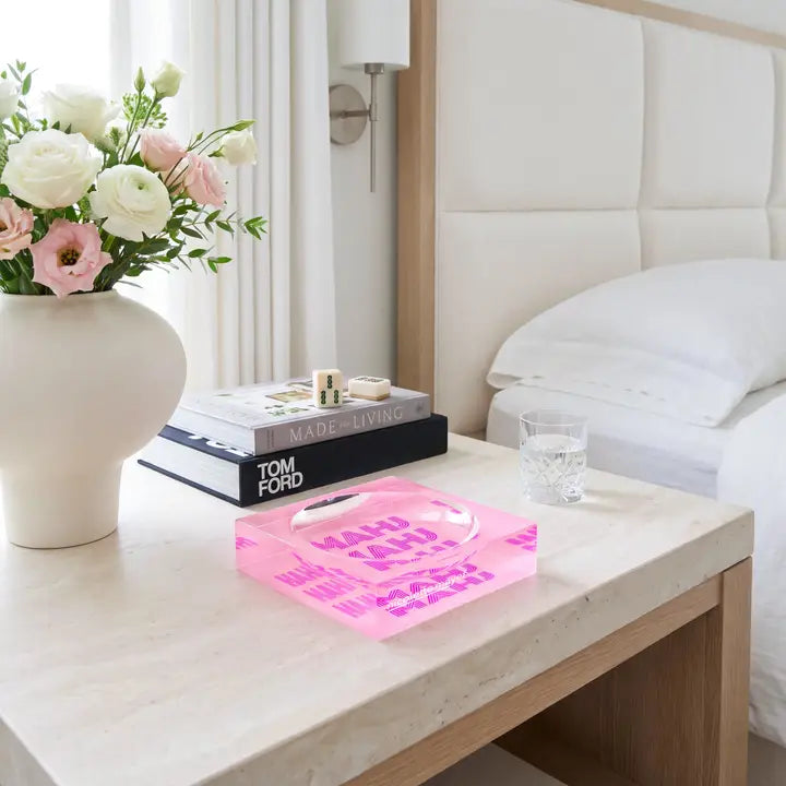 Mahj Mahj Mahj Pink Mahjong Catchall Dish