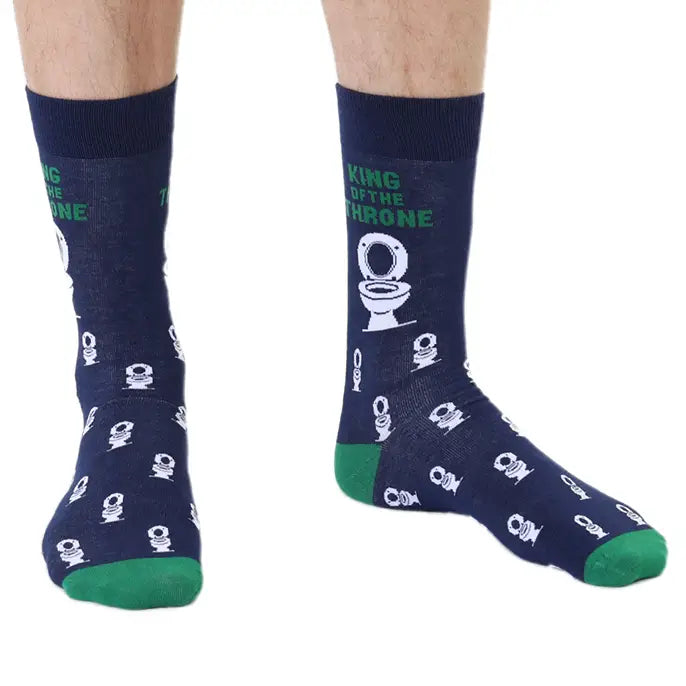 "King of the Throne" Men's Bamboo Crew Socks
