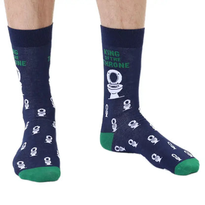 "King of the Throne" Men's Bamboo Crew Socks