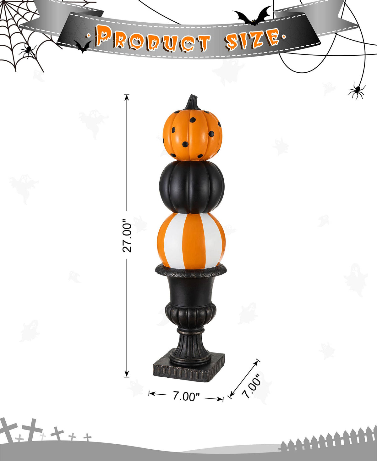 Halloween Pumpkin Topiary Porch Decor