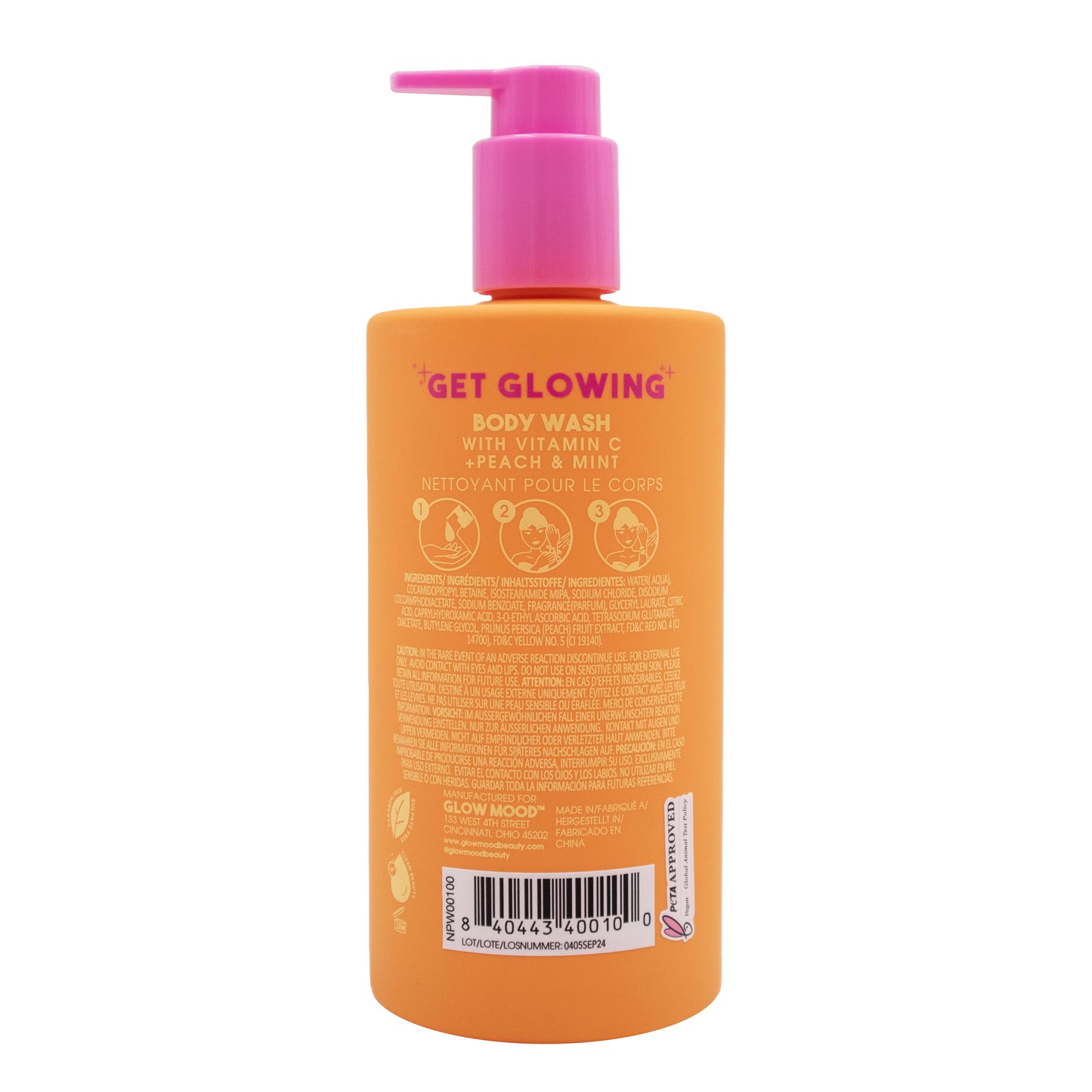 Peach & Mint Brightening Body Wash