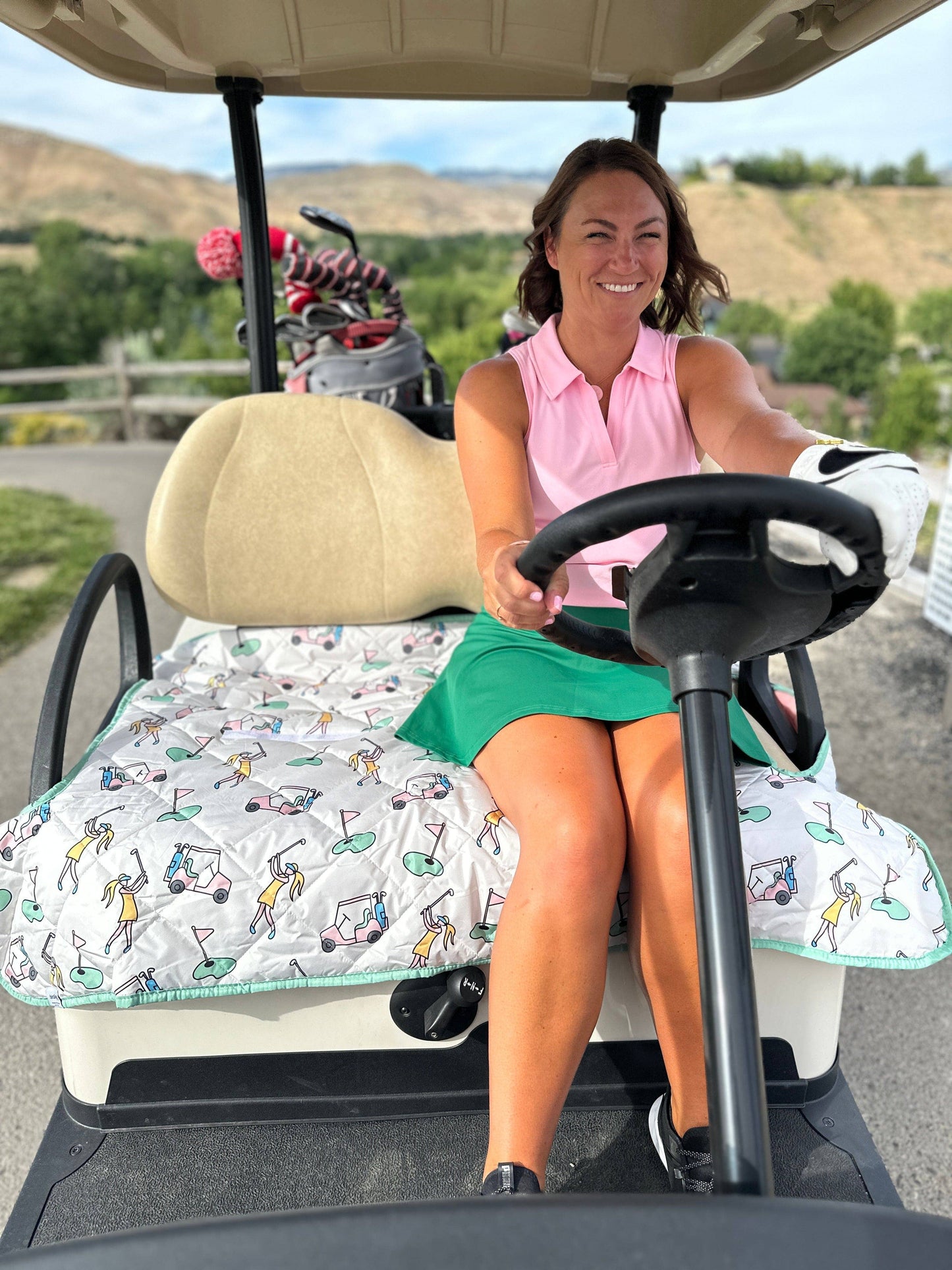 Birdie Golf Girl Golf Cart Seat cover
