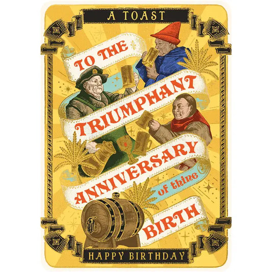 Triumphant Toast Birthday Card