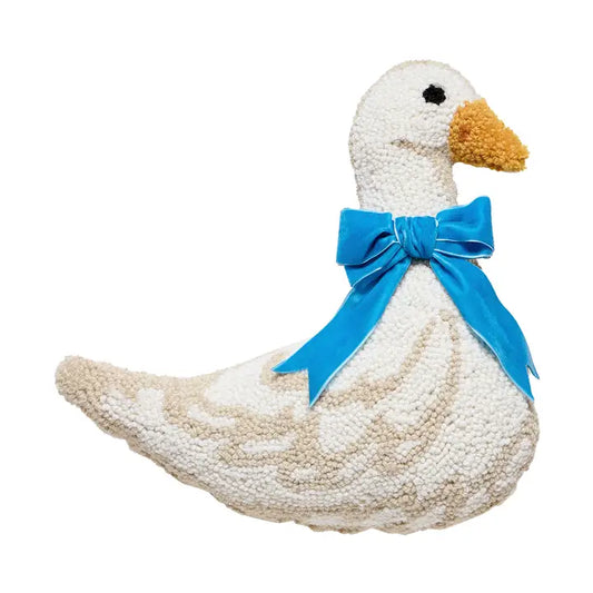 Goose Hooked Wool Pillow