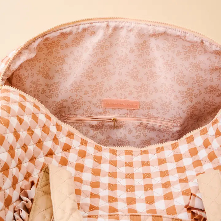 On-The-Go Quilted Weekender Bag-Maple Gingham