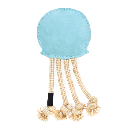 EcoZippy Suede and Rope Buddies - Jellyfish Dog Toy