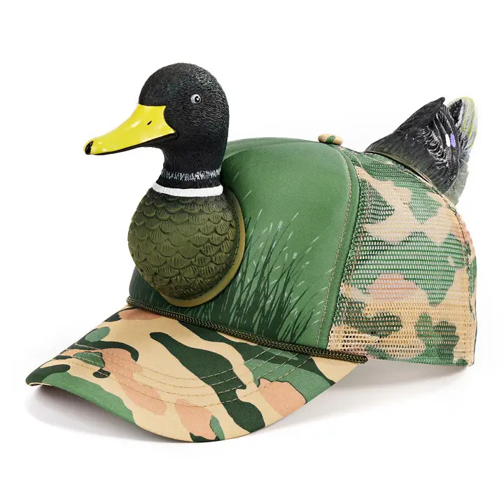 Mallard Duck | Camo Trucker Hat Mesh Cap