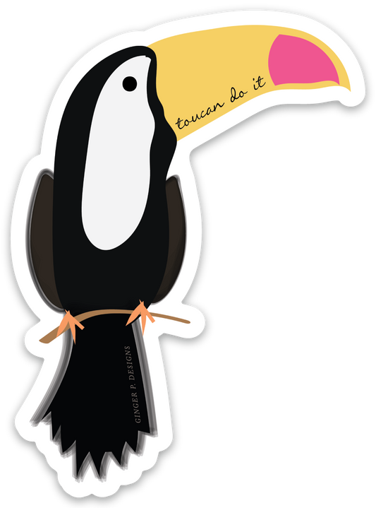 Toucan Do It Vinyl Sticker