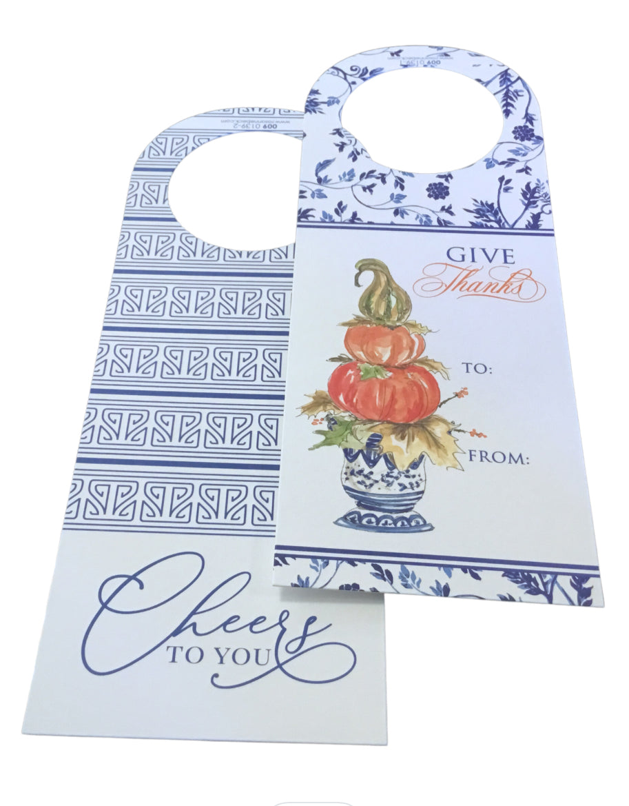 Give Thanks 2 Wine Tag Set