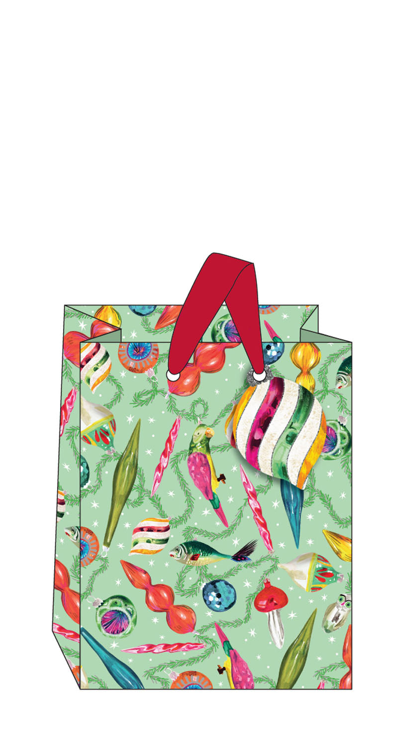 Medium Retro Ornaments Gift Bag