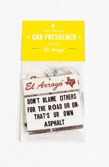 El Arroyo Ur Own Asphalt Car Air Freshener