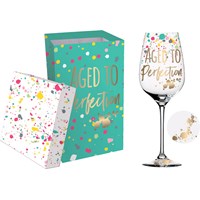 Aged to Perfection Wine Glass & Gift Box