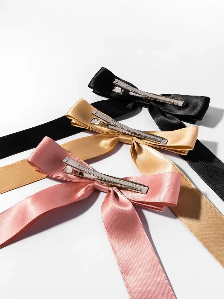 Ellie Rose Classic Ribbon Barrettes, Set of 3