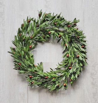 Artificial Olive Wreath 20”