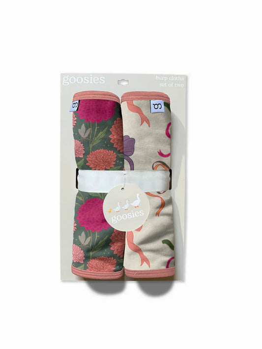 Burp Cloths Set of 2: Dahlias