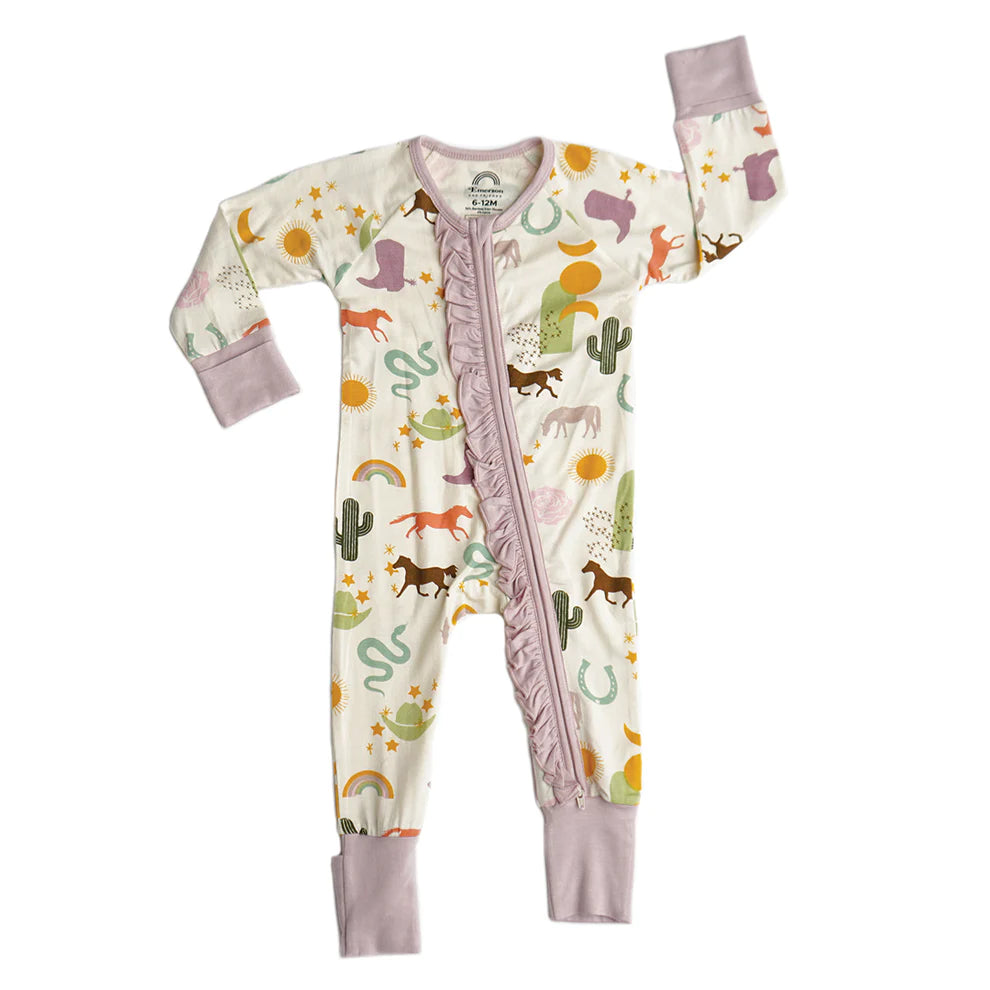 Bamboo Pajama Wild and Free Baby Covertible Footed Romper