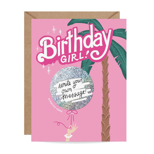 Scratch-off Barbie Birthday Greeting Card