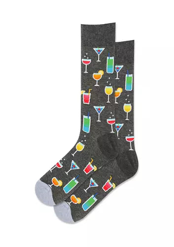 Men's Summer Cocktails Crew Socks