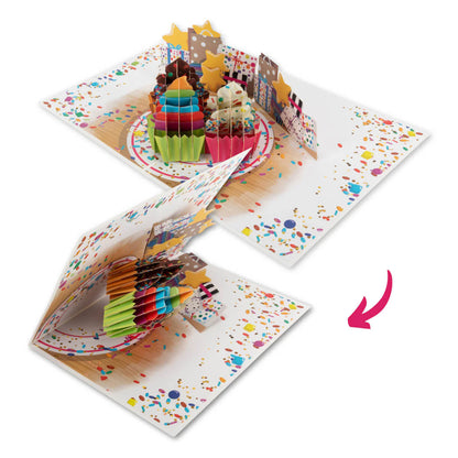 Celebration Cupcakes Pop Up Card