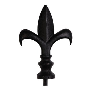 Black Fleur de Lis Garden Size Flag Pole