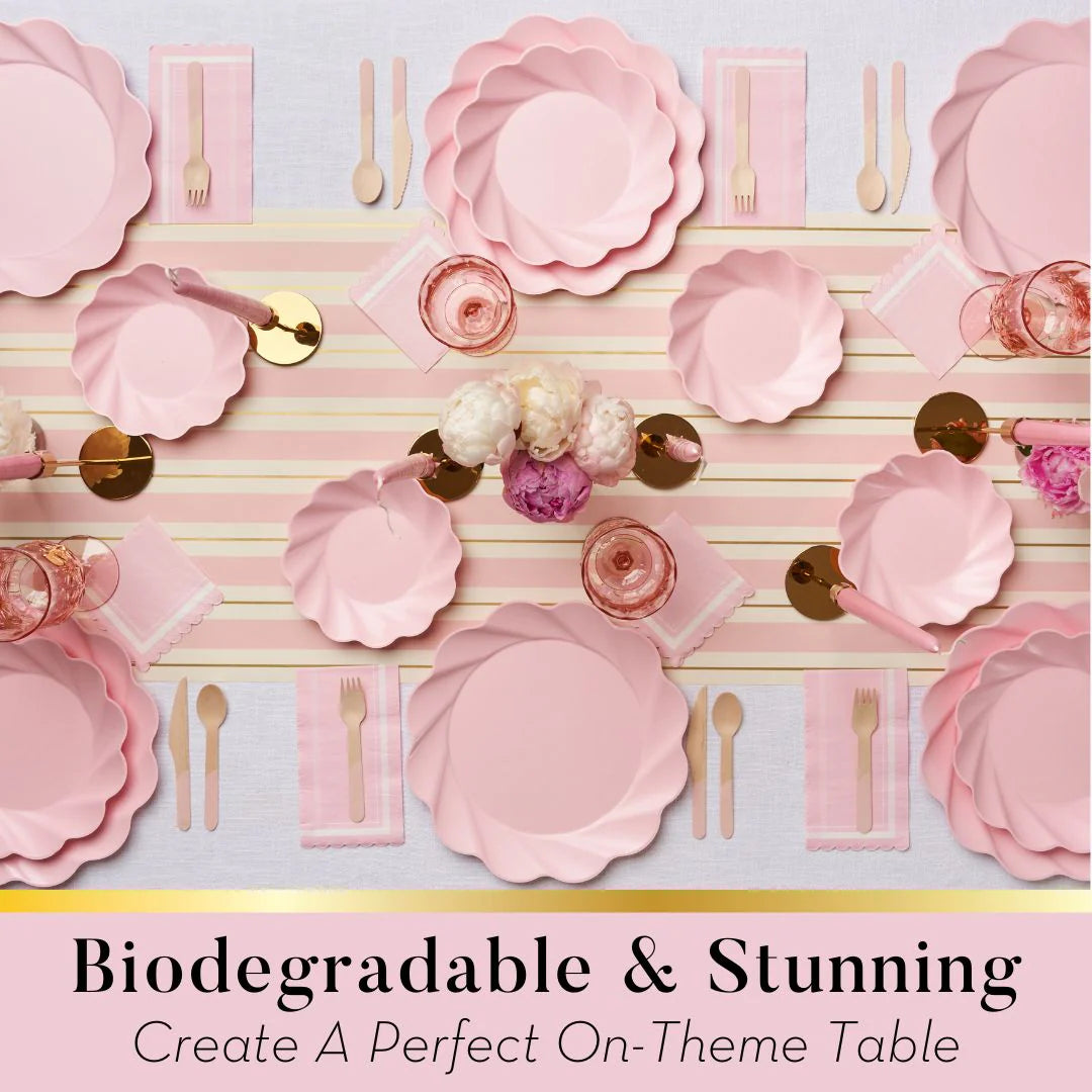 Blush Pink Bamboo Dinner & Salad Plates