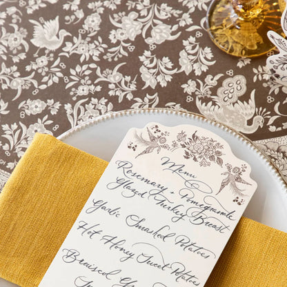 Brown Regal Peacock Table Runner