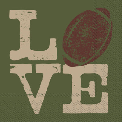 Football Love Cocktail Napkin