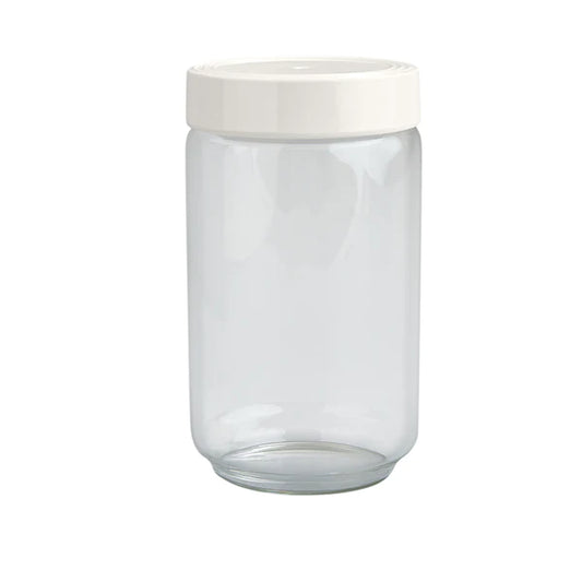 Nora Fleming: Pinstripe Melamine and Glass Large Canister Jar